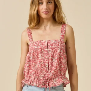 Geknöpfter Damen-Top aus Liberty-Stoff - Limited Collection