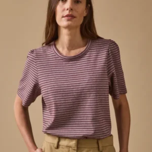 Gestreiftes Damen-T-Shirt aus Bio-Baumwolle