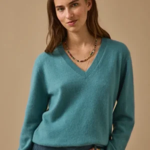 Damenpullover mit V-Ausschnitt - Cashmere-Kollektion