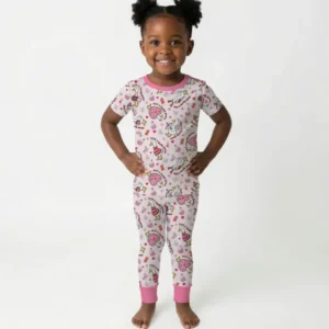 Valentine Silly Goose Bamboo Two Piece Short Sleeve Pajama Set