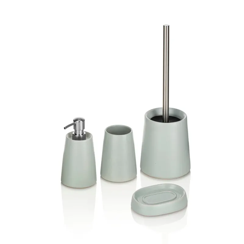 Set bagno 4 pezzi KIVI | Grigio