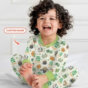 Personalized God Says I Am St. Patrick's Day Family Matching Bamboo Two Piece Long Sleeve Pajama Set