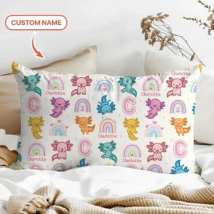 Axololt Custom Name Bamboo Pillow Case