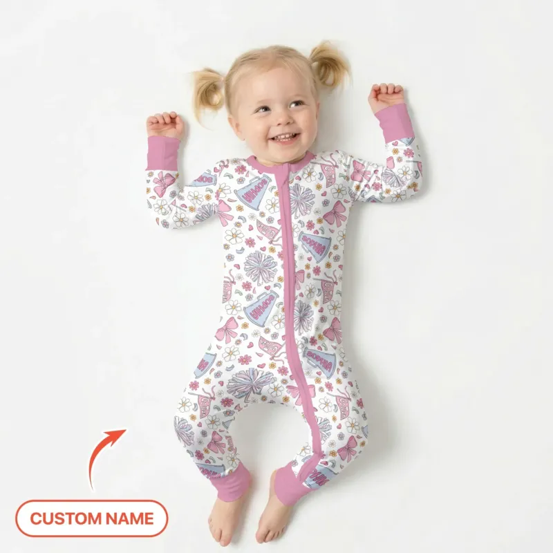 Custom Name Pastel Cheerleader Bamboo Convertible Zippy