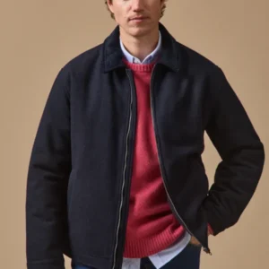 Warme Herren-Pilotenjacke aus Wolle