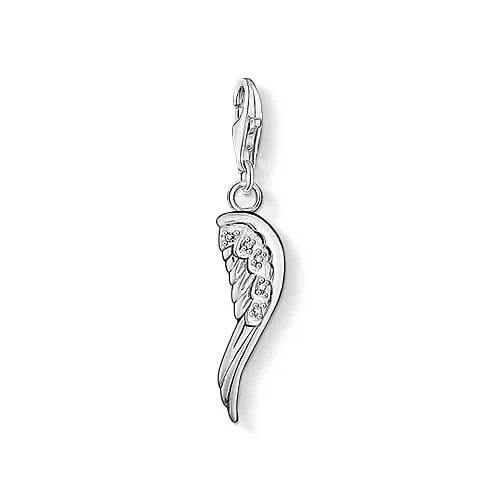 Engelsflügel-Anhänger aus 925 Sterlingsilber mit Steinbesatz