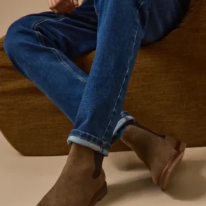 Herren-Chelsea-Boots aus Veloursleder