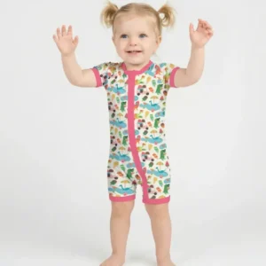Dino Summer Splash Bamboo Shorty Zippy