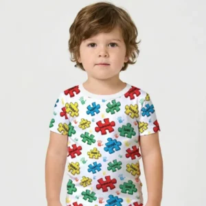 Puzzle You Are Bamboo Two Piece Short Sleeve Shorts Pajama Set