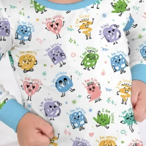 Positive Affirmations Bamboo Two Piece Long Sleeve Pajama Set