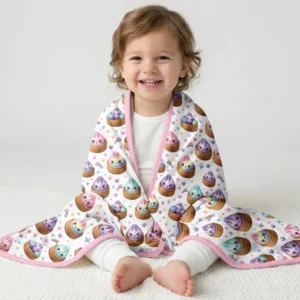 Cute Glitter Dumpling Bamboo Blanket