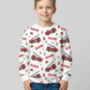 Custom Name Future Firefighters Bamboo Crewneck Sweatshirt