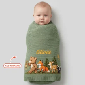 Little Woodland Adventure Baby Cotton Blanket