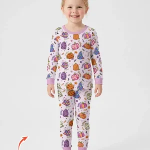 Boo-tiful Pumpkins Bamboo Two Piece Long Sleeve Pajama Set