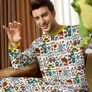 Doodle America 250th Anniversary Family Bamboo Men's Pajama Set