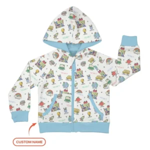 Custom Name Celebration Hundred Days Bamboo Zip Hoodie