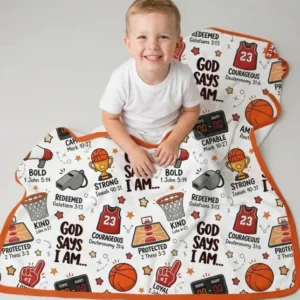 Basketball God Says I Am Bamboo Blanket