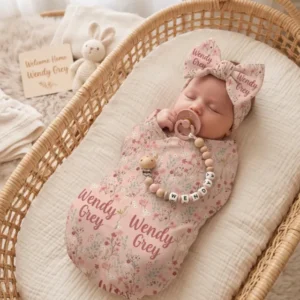 Dainty Meadow Vintage Floral Bamboo Swaddle Blanket