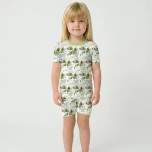 Matthew 28:1–8 He Is Risen Bamboo Two Piece Short Sleeve Shorts Pajama Set