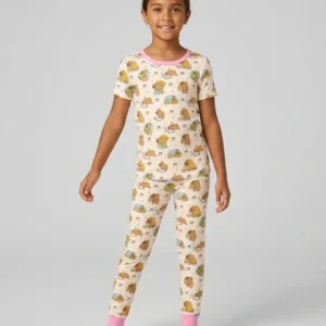Sweet Study Capy Bamboo Two Piece Short Sleeve Pajama Set