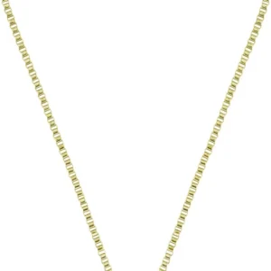 Goldfarbene Halskette aus Edelstahl mit feiner Gliederkette
