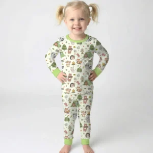 Little Camp Buddies Bamboo Two Piece Long Sleeve Pajama Set
