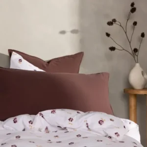 Kissenbezug Hygge - 50x90 cm in Braun, Beige und Weiß aus 100% Baumwolle