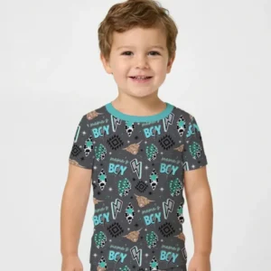 Western Mama & Me Matching Bamboo Two Piece Short Sleeve Pajama Set