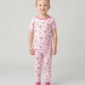 Love Makes Family Bamboo Two Piece Short Sleeve Pajama Set