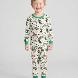 World Soccer Tournament Let's Go Mexico Family Matching Bamboo Two Piece Long Sleeve Pajama Set