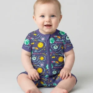 Love to the Moon and Back Bamboo Shorty Zippy