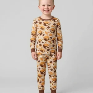 Cute Smore Bamboo Two Piece Long Sleeve Pajama Set