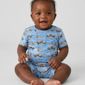 It's Lake Time Bamboo Two Piece Short Sleeve Shorts Pajama Set