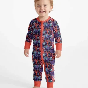 Halloween Multi Eyed Monsters Bamboo Convertible Zippy