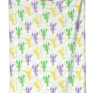 Mardi Gras Crawfish Family Matching Bamboo Blanket
