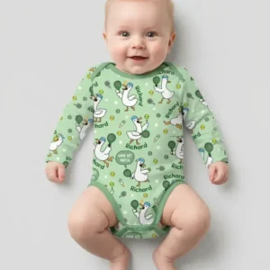 Silly Goose Playing Tennis Bamboo Bodysuit