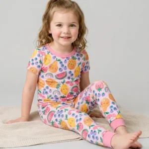 Fruitie Cuties Family Matching Bamboo Two Piece Short Sleeve Pajama Set