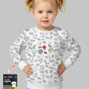 All Colorable Alphabet Bamboo Crewneck Sweatshirt