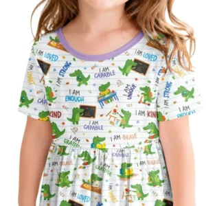 Brave Gator Days Bamboo Twirl Dress