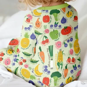 Little Veggie Garden Bamboo Two Piece Long Sleeve Pajama Set