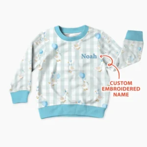 Custom Embroidered Birthday Boy/Girl Baby Bamboo Crewneck Sweatshirt