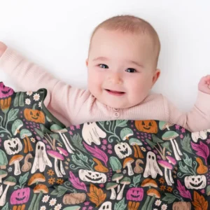 Dark Pumpkin Zona Bamboo Blanket