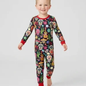Mi Calaverita Bamboo Two Piece Long Sleeve Pajama Set