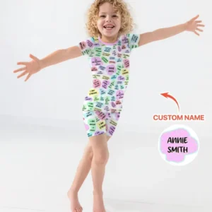 Mom & Baby Daily Affirmation Bamboo Two Piece Short Sleeve Shorts Pajama Set