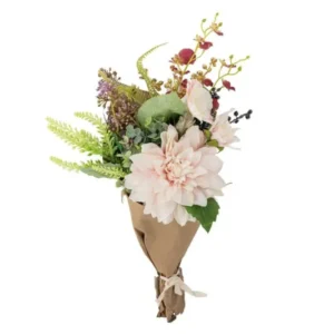 Künstlicher Blumenstrauß Selene – Roséfarbene Blütenkomposition