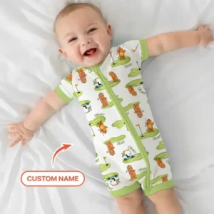 Custom Name Little Bear Golf Club Bamboo Shorty Zippy