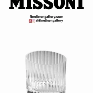 Missoni Home Wine Glasses NASTRI Set of 6 Transparent 10 oz, H 3.3" - Palais Royal Linen Gallery