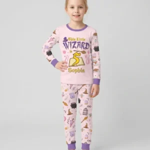 Personalized Birthday Wizard Bamboo Two Piece Long Sleeve Pajama Set