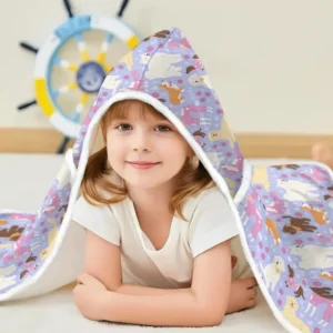 Floral Pawty Bamboo Wearable Hooded Blanket