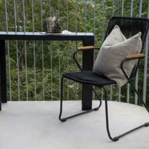 2er Set - Gartenstuhl Malta aus Metall, farbiges Seilgeflecht